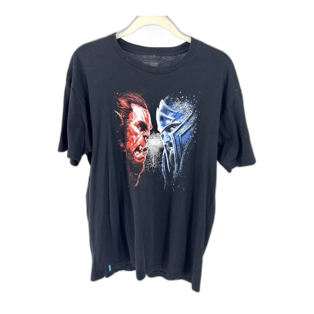 Blizzard World of Warcraft Battle for Azeroth T-Shirt Mens Large Black Graphic
